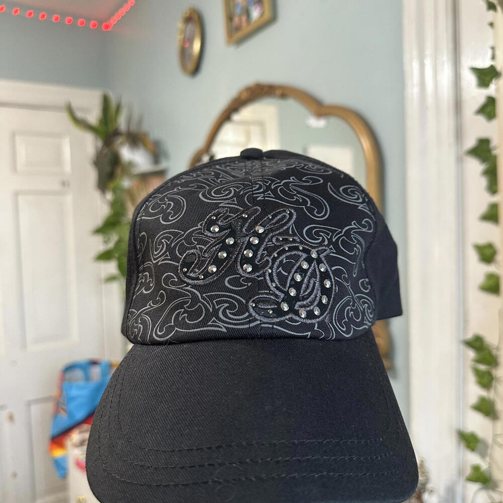 Y2K Harley Davidson black script hat